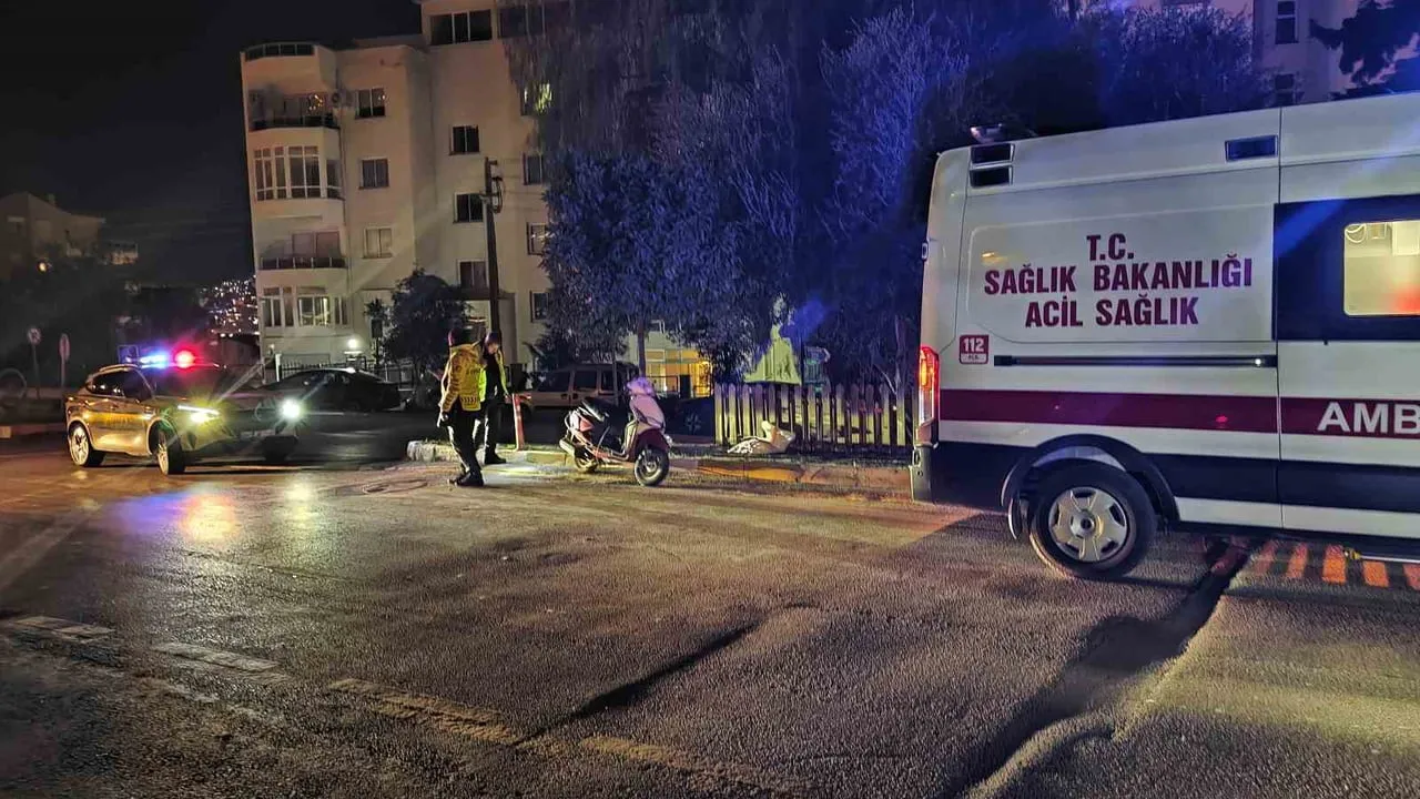 Kuşadası'nda motosiklet ağaca çarptı: Sürücü 274 promil alkollü çıktı, 23 bin 258 TL ceza kesildi