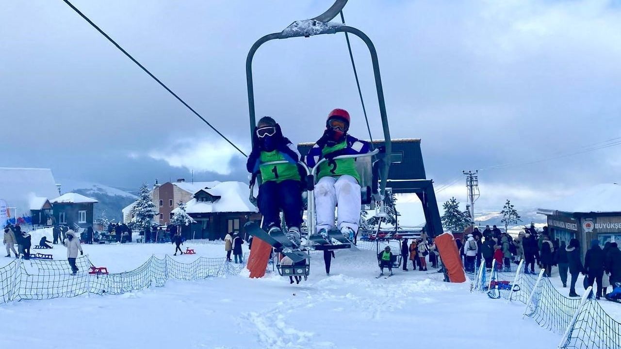 Ladik Akdağ Kayak Merkezi'ne Hafta Sonu Yoğun İlgi