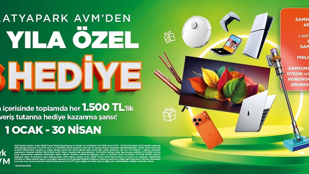MalatyaPark AVM'den 16. Yıla Özel 16 Hediyeli Çekiliş Kampanyası