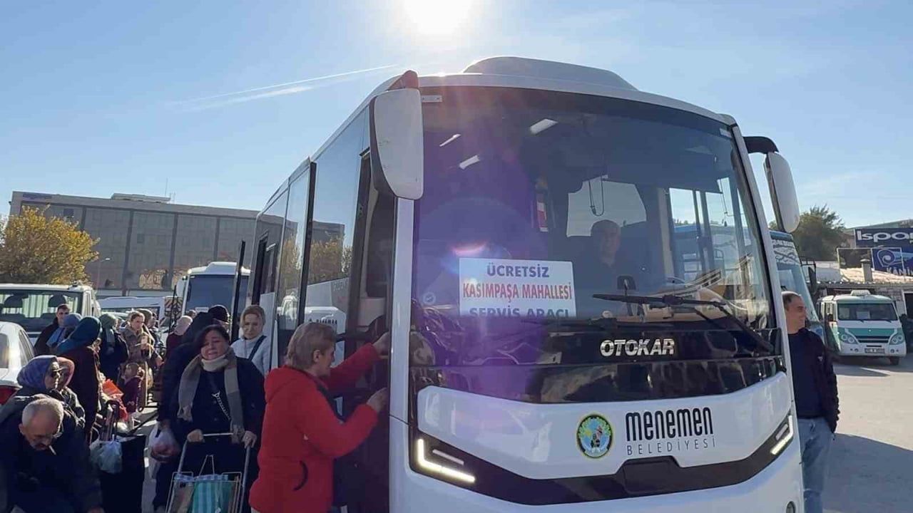 Menemen'de ücretsiz ring seferleri 14 hatta hizmet veriyor