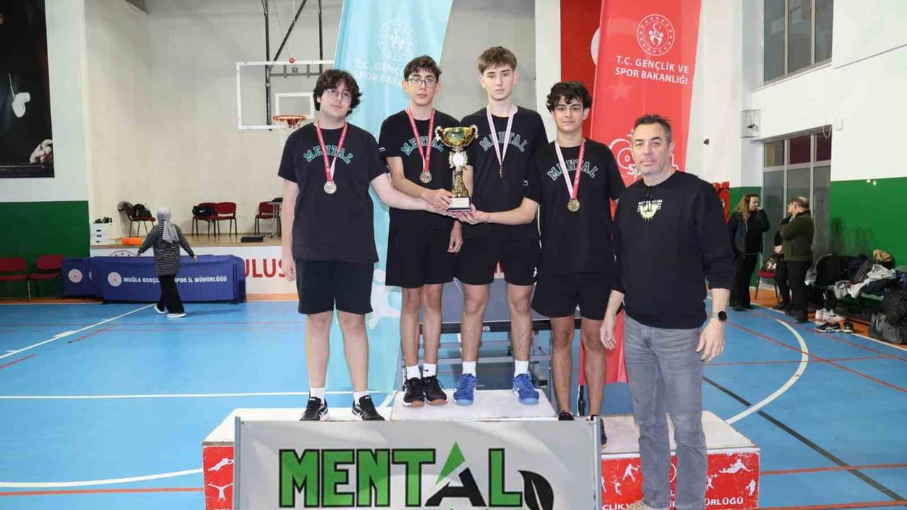 Menteşe Anadolu Lisesi Masa Tenisi Takımı Üst Üste 3. Kez İl Şampiyonu