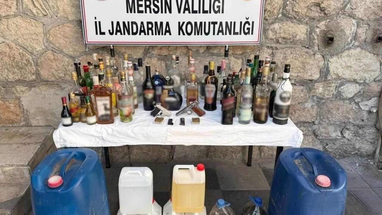 Mersin'de 400 litre sahte içki ele geçirildi: 1 kişi tutuklandı