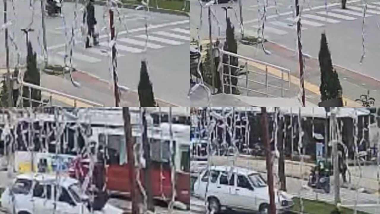 Mersin'de yaya geçidinde çarpma: Güvenlik kamerası kazayı kaydetti