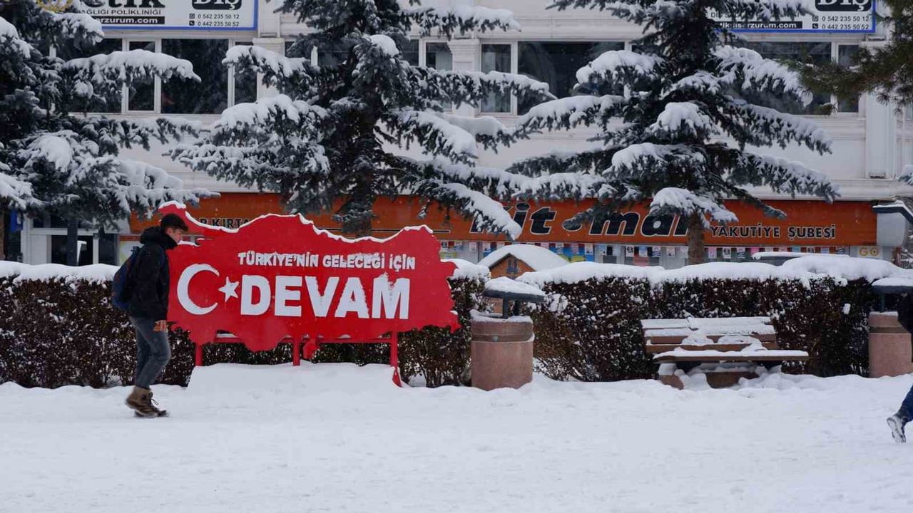 Meteoroloji'den Erzurum için buzlanma, don ve çığ uyarısı
