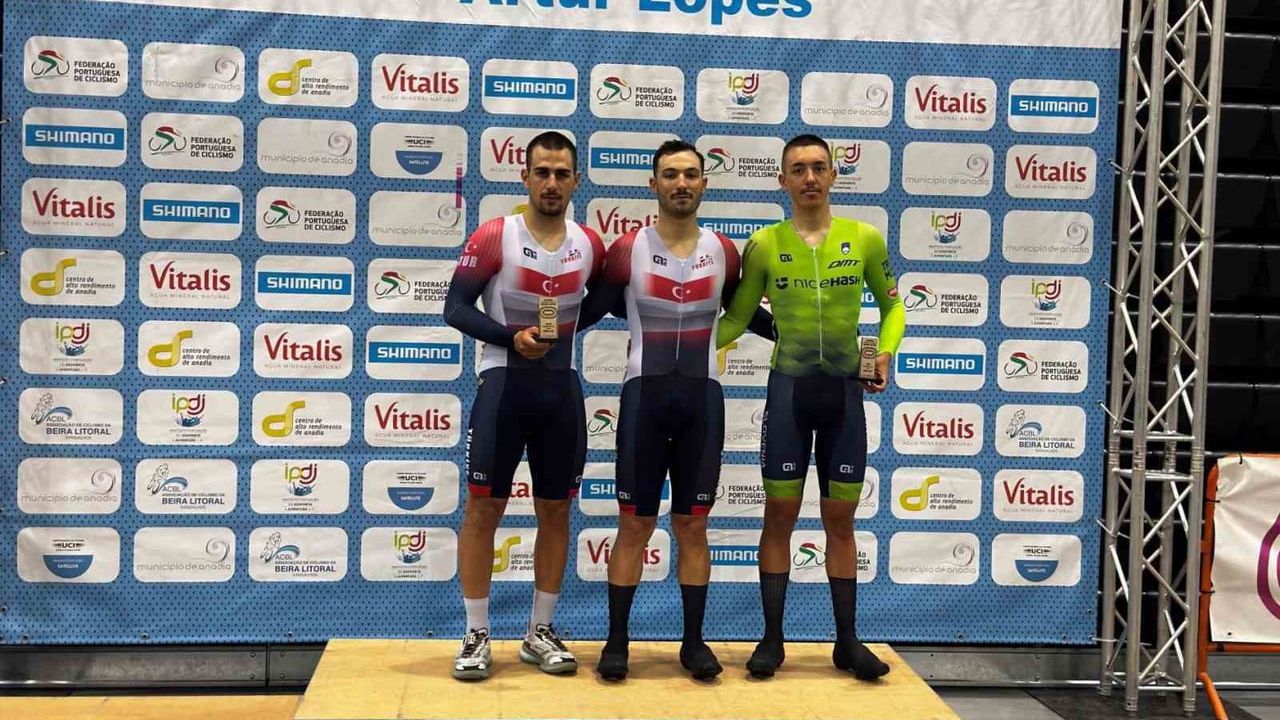 Milli bisikletçiler Portekiz'de kürsüyü paylaştı: Ramazan Yılmaz birinci, Emre Kaplan ikinci