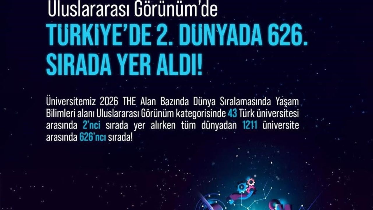 NÖHÜ, THE 2026 Yaşam Bilimleri 'Uluslararası Görünüm' Kategorisinde Türkiye 2'ncisi