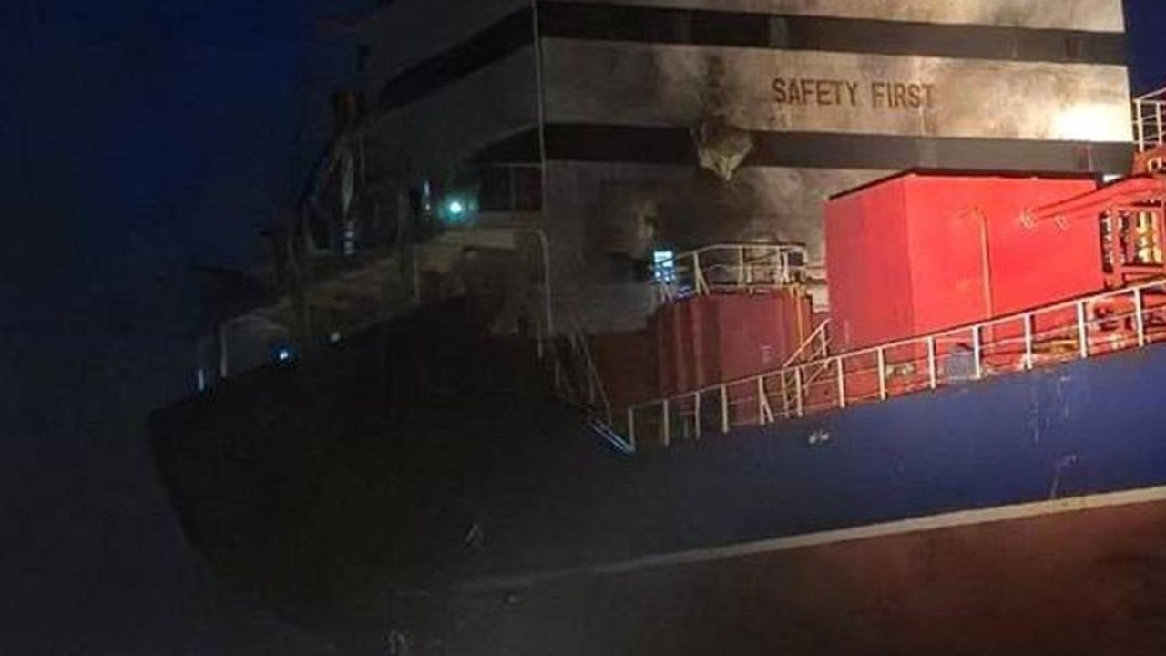 Odessa açıklarında 'Ata Voyager' gemisine yönelik İHA saldırısına ait güvenlik kamerası görüntüleri yayımlandı