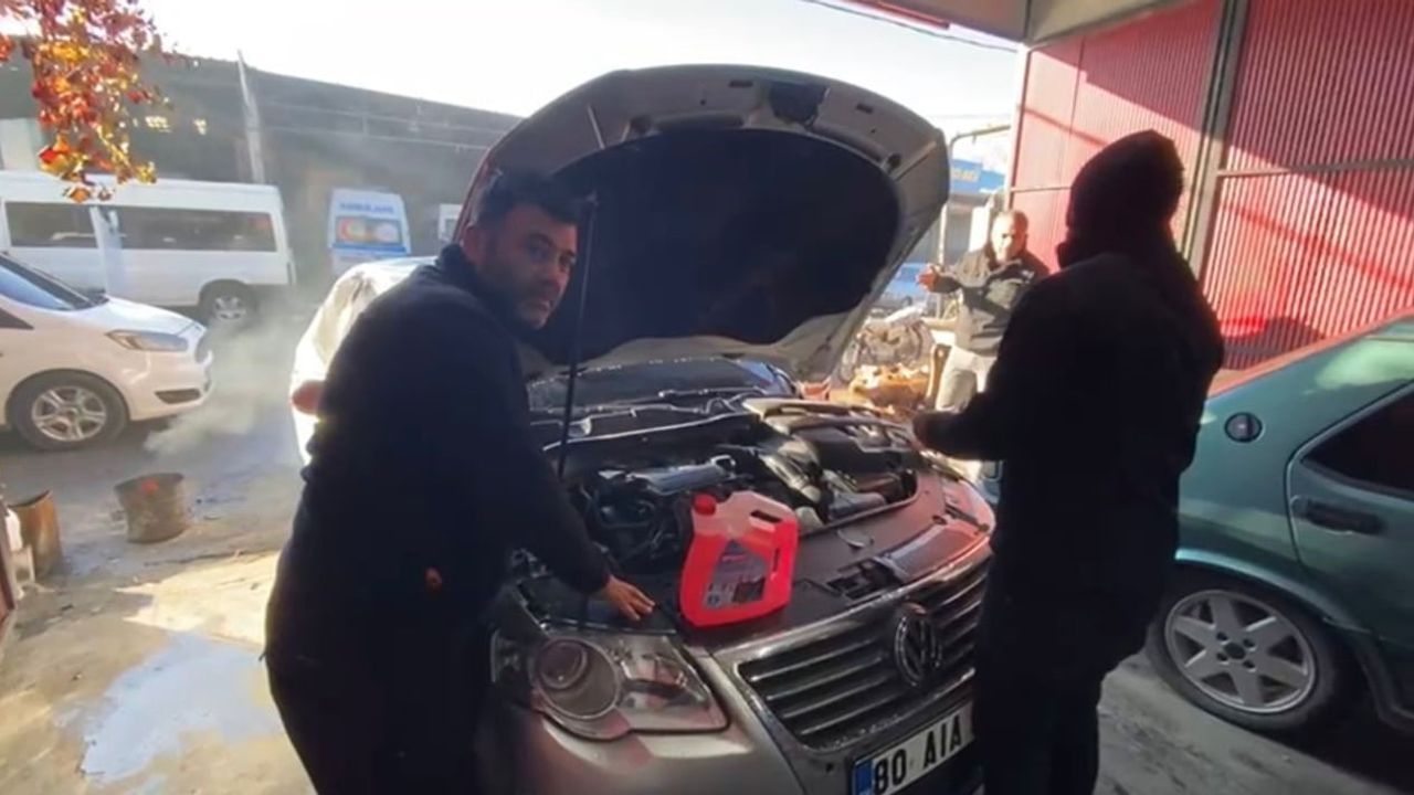 Osmaniye Düziçi'de dondurucu soğuklar sanayi sitesinde araç yoğunluğuna yol açtı