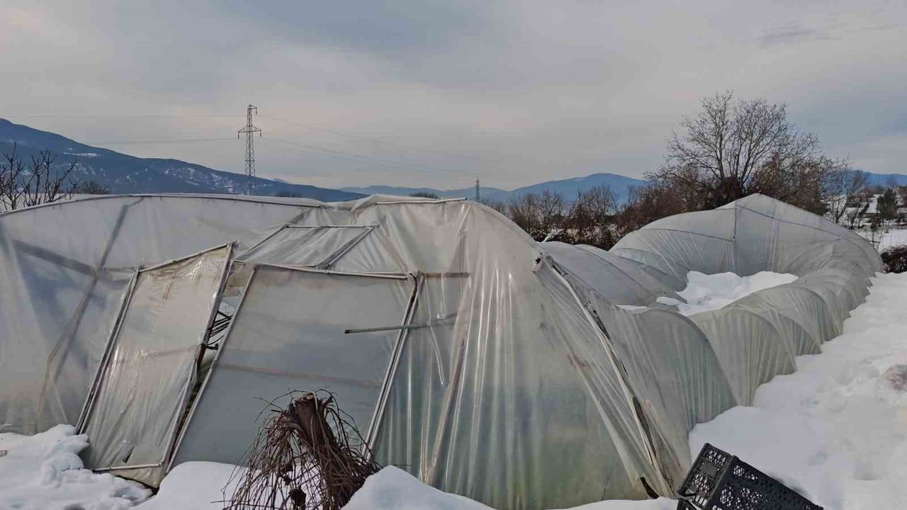 Safranbolu Konarı'da Yoğun Kar Yağışı Seralara Büyük Zarar Verdi