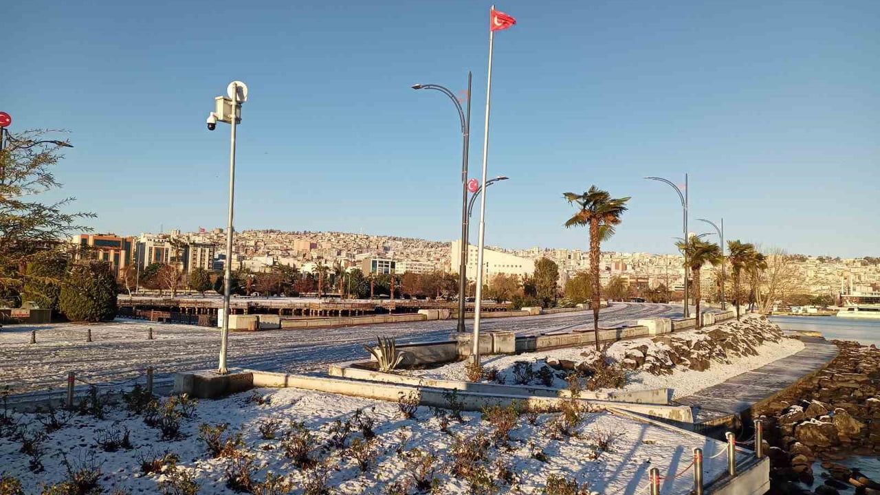 Samsun’da Kar Manzaraları Dron ile Havadan Görüntülendi