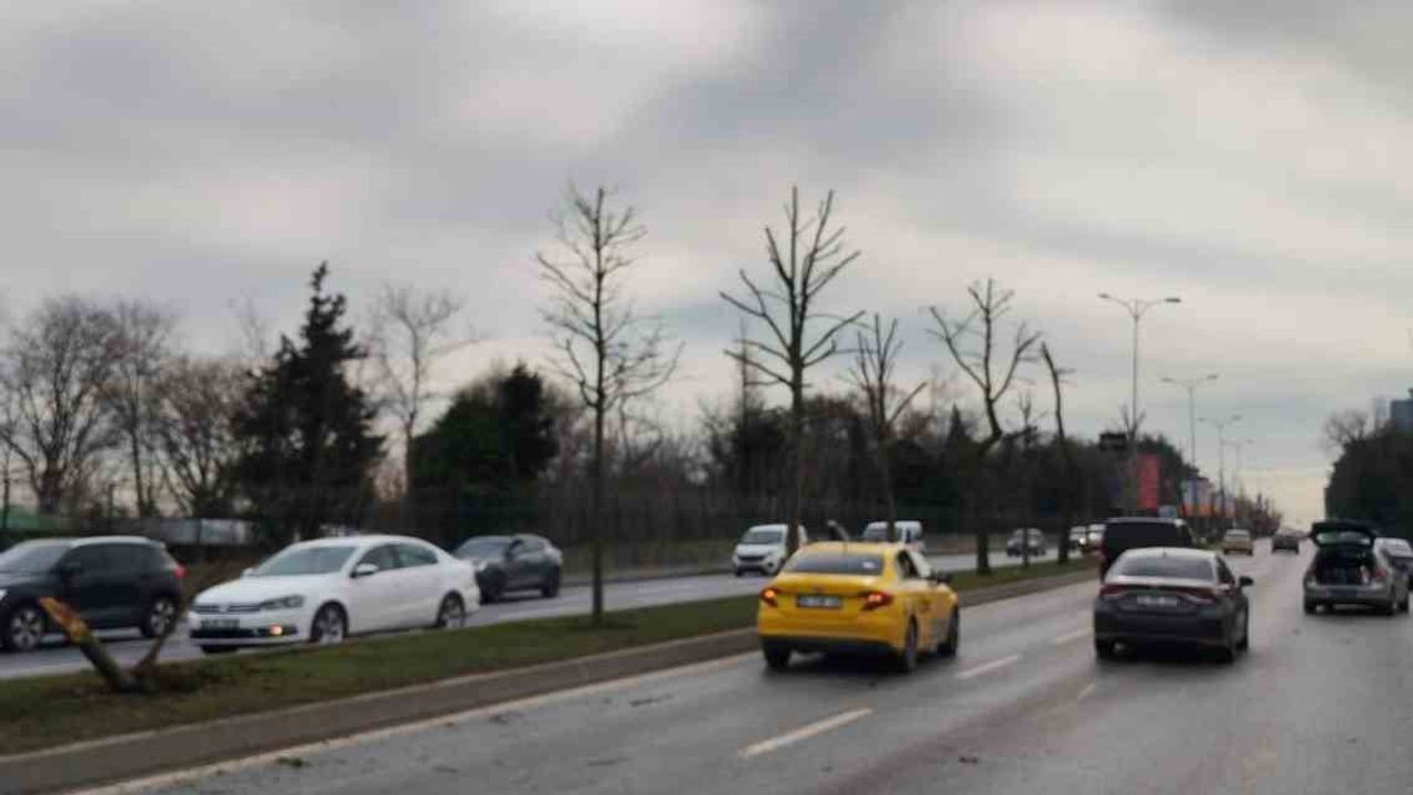 Sarıyer'de kontrolden çıkan otomobil refüjü aşıp karşı şeritteki araçla çarpıştı