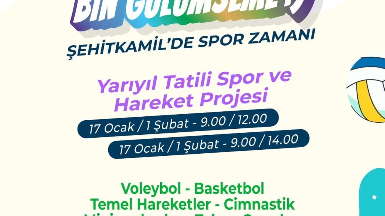 Şehitkamil'de yarıyıl tatili spor şenliği: Mahalle etkinlikleri ve merkez programı (17 Ocak - 01 Şubat)