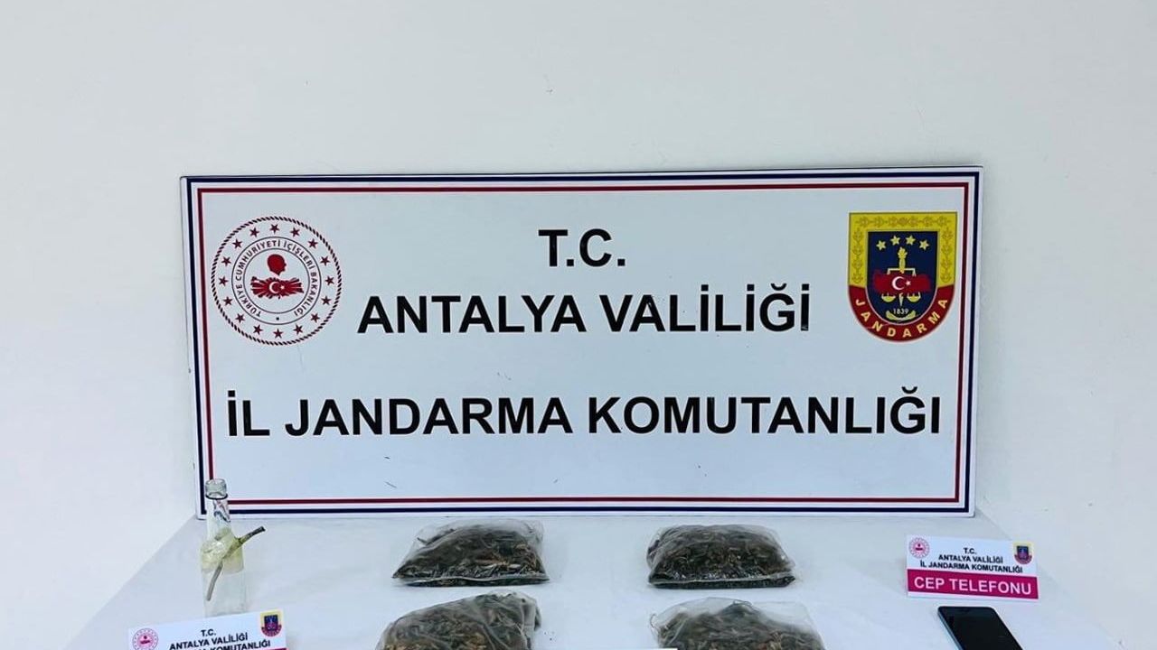 Serik’te jandarma operasyonu: Evde 1 kilo 165 gram kubar esrar ele geçirildi