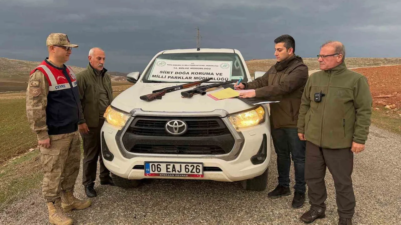 Siirt Kurtalan'da iki kaçak avcıya 38 bin 606 TL ceza