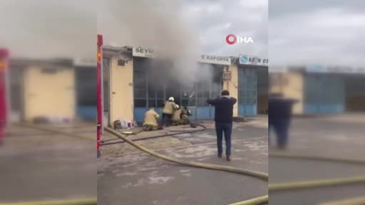 Silivri Sanayi Sitesi'nde iş yeri yangını çırakların dikkatiyle büyümeden söndürüldü