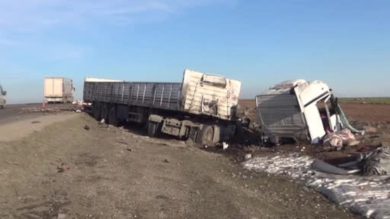 Şırnak’ta Cizre-Nusaybin Karayolunda İki Tır Çarpıştı: 2 Yaralı