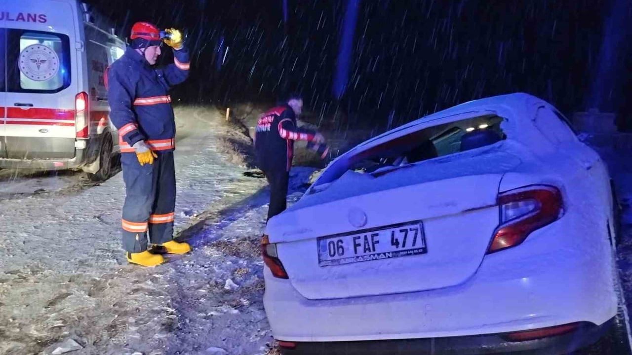 Sungurlu'da kar ve buzlanma yol açtı: 7 kişi yaralandı