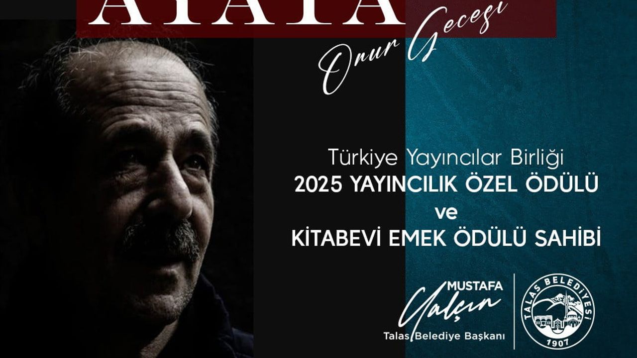 Talas Belediye Başkanı Mustafa Yalçın’dan Esat Ayata için onur gecesi — 'Kitapla Geçen Bir Ömür' programı 16 Ocak 2026'da