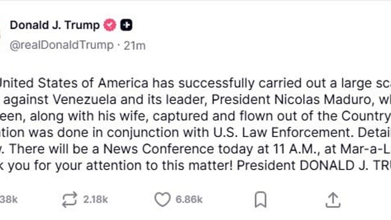 Trump doğruladı: ABD Venezuela'ya saldırı düzenledi, Maduro ve eşi ülke dışına çıkarıldı