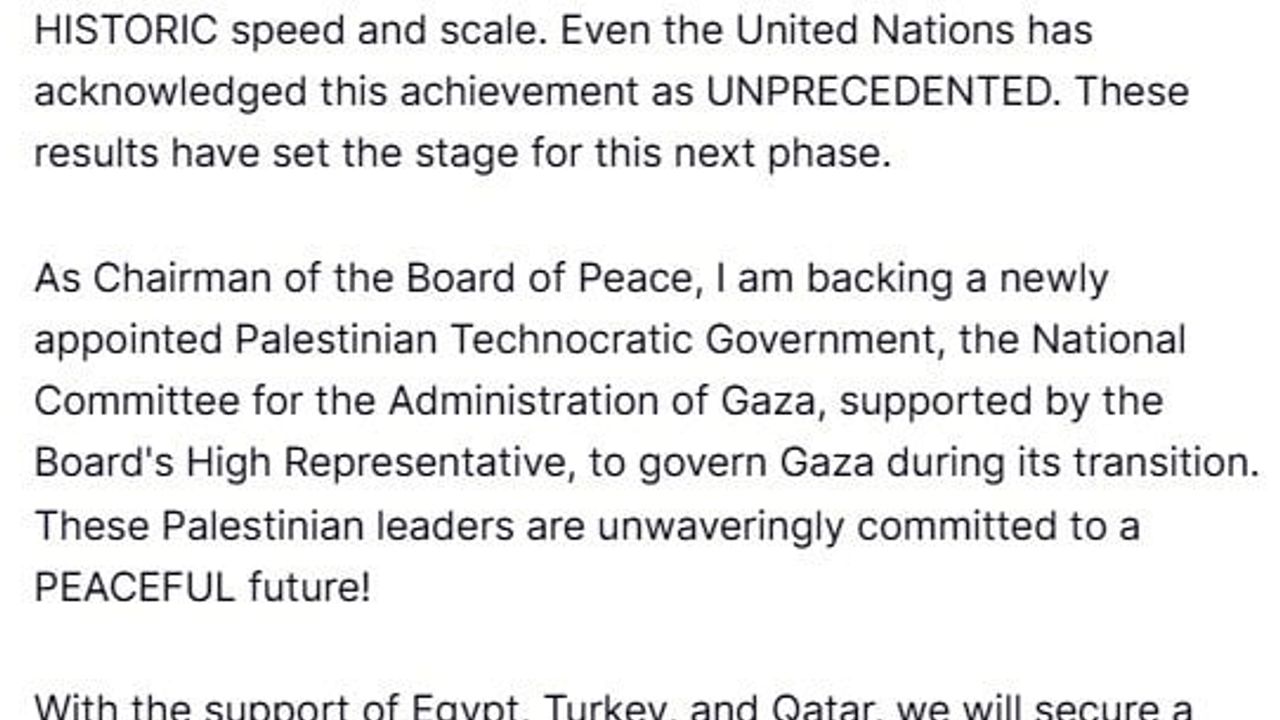 Trump: Gazze Barış Kurulu kuruldu, 20 maddelik plan bir sonraki aşamaya geçti