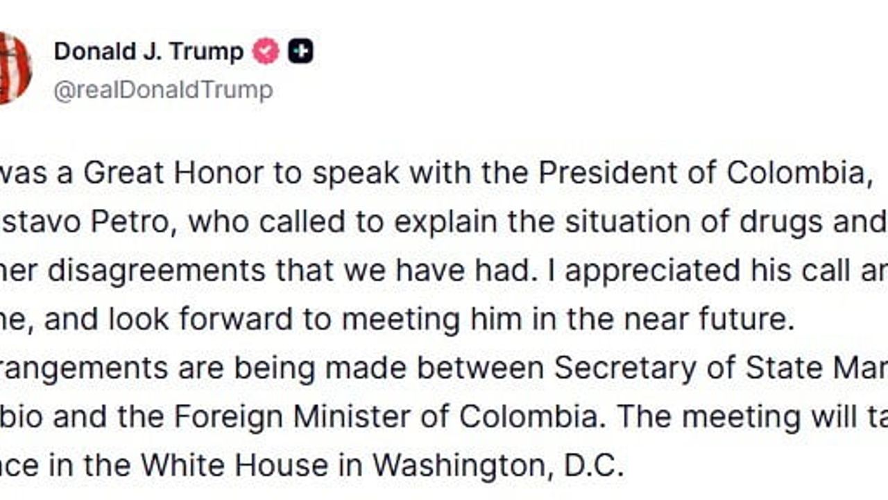 Trump, Petro ile telefon görüşmesini doğruladı: Beyaz Saray ziyaretine hazırlık başlatıldı