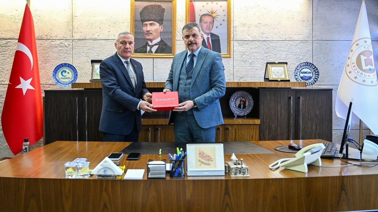 TSKGV Erzurum Bölge Temsilciliği 1 Ocak 2026'da faaliyete geçti; Vali Mustafa Çiftçi'ye bilgi sunuldu