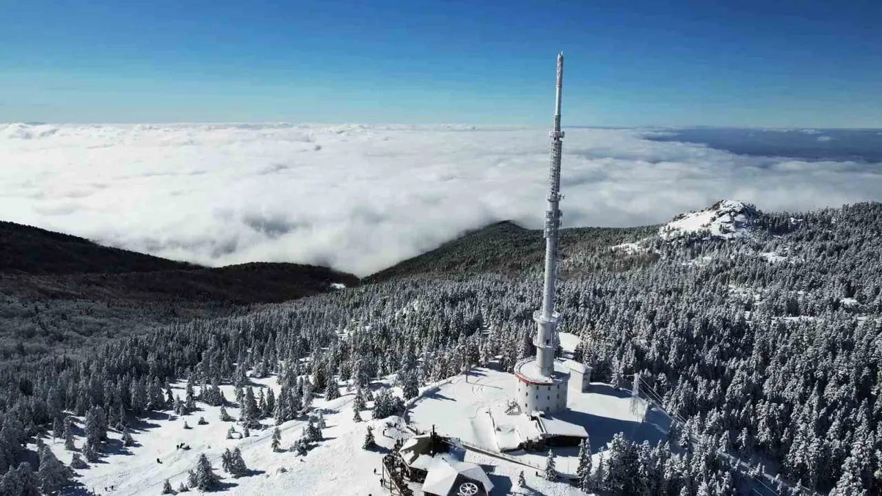 Uludağ'da Sömestr Yoğunluğu Drone Görüntülerine Yansıdı
