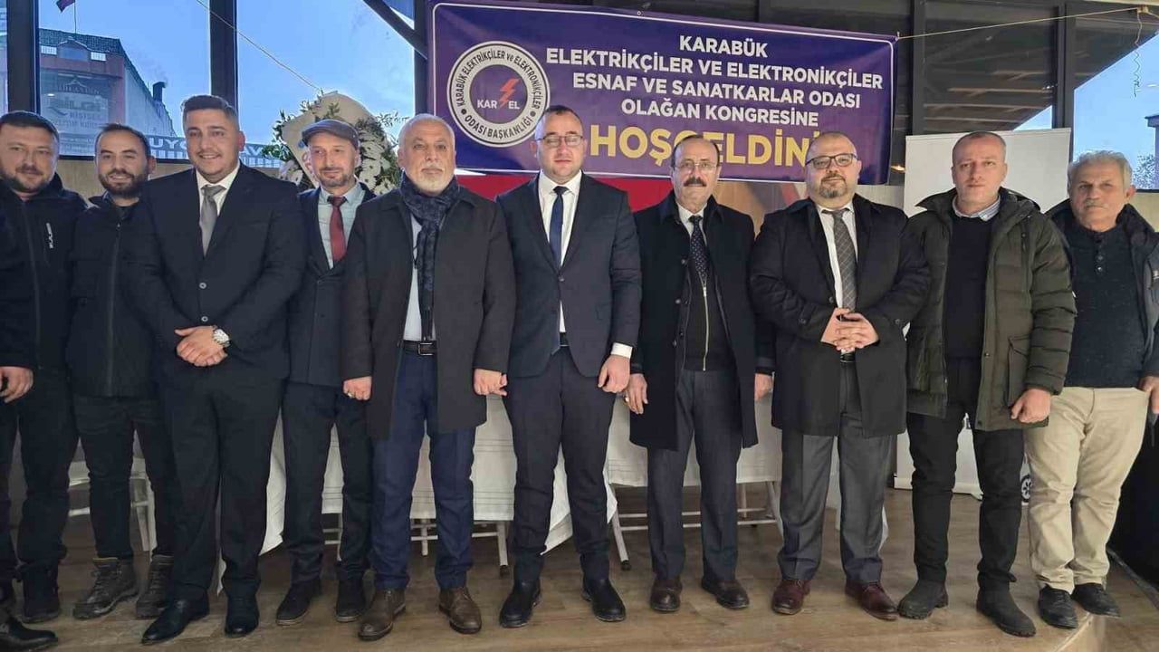 Yasin Özçelik yeniden başkan seçildi — Karabük Elektrikçiler ve Elektronikçiler Odası