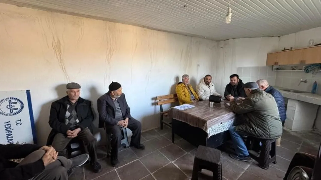 Yenipazar'da Sorguncukahiler Köyü'nde üreticilere tarımsal bilgilendirme toplantısı