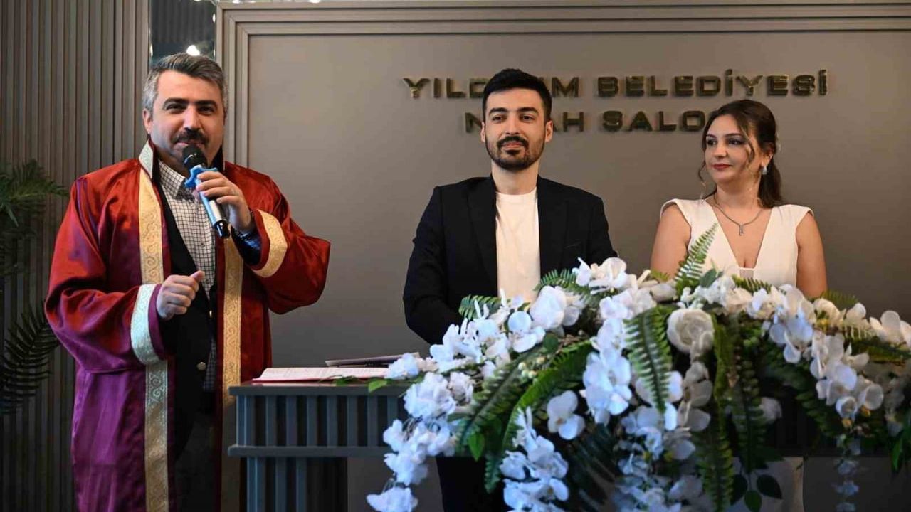 Yıldırım Belediyesi'nden yeni evleneceklere destek: Hafta içi nikah salonu ücretsiz