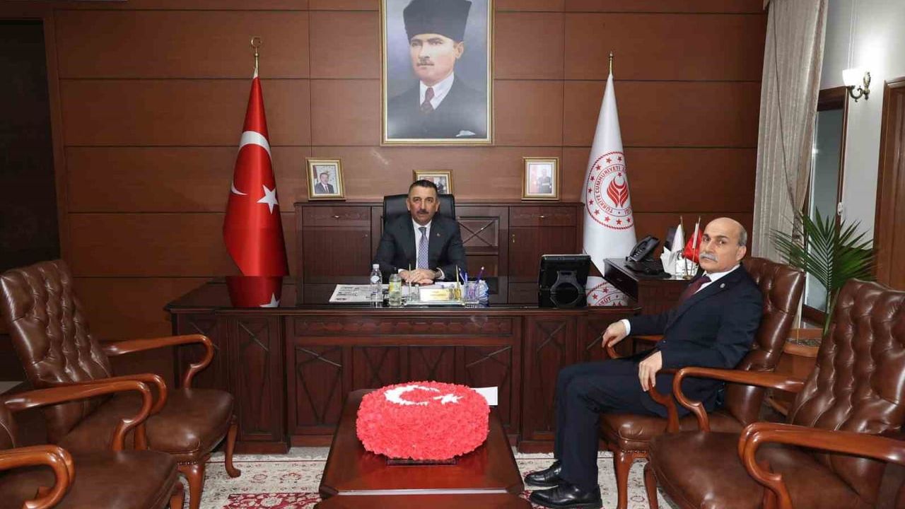 Zonguldak Valisi Hacıbektaşoğlu, TTK Genel Müdürü Muharrem Kiraz’ı Kabul Etti