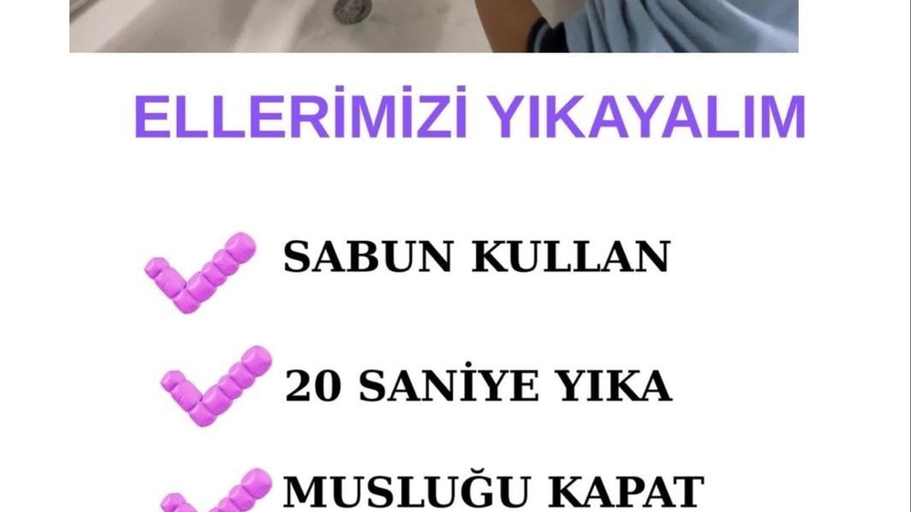 Halide Hatun İlkokulu'nda 2. sınıf öğrencilerine temizlik ve hijyen eğitimi