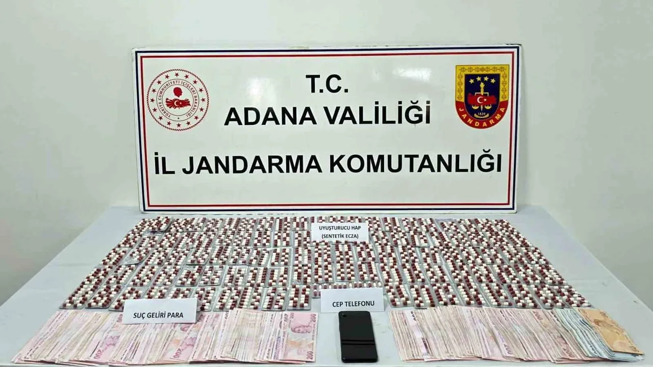 Adana'da uyuşturucu operasyonu: Bin 433 sentetik ecza ele geçirildi, 1 kişi tutuklandı