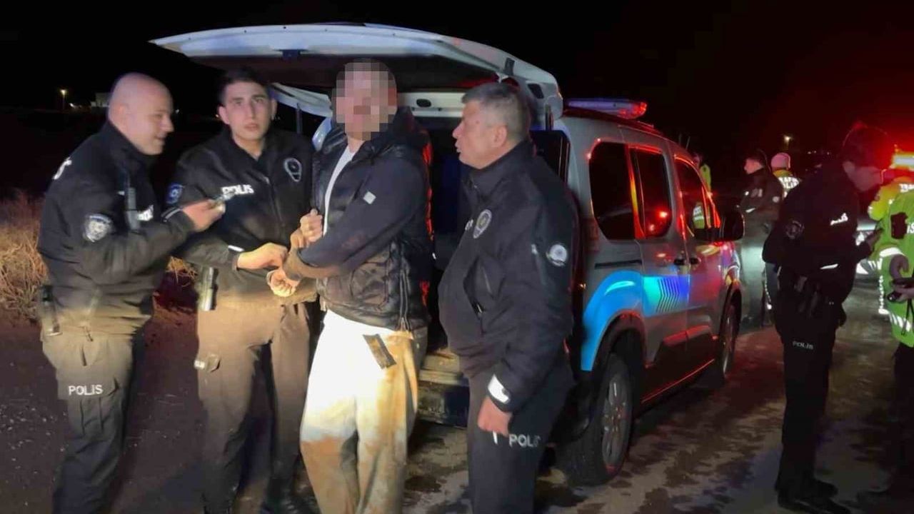 Aksaray'da kovalamaca: Kaçan sürücü sulama kanalına uçtu, 1.91 promil alkollü bulunarak tutuklandı