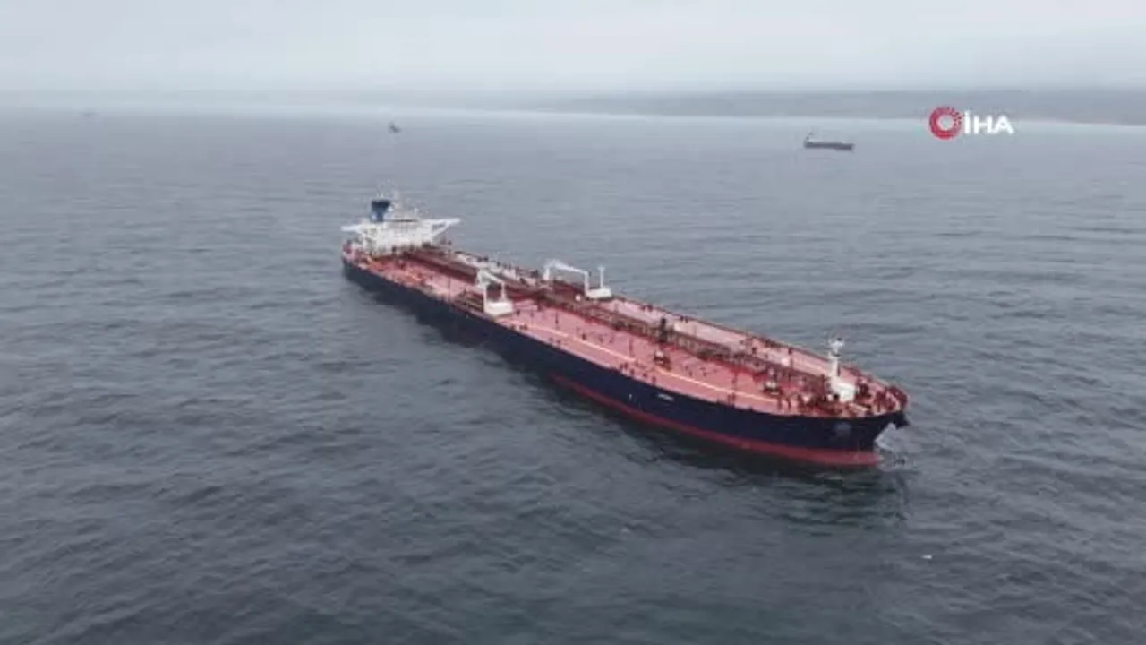 Altura gemisinin Sarıyer açıklarındaki havadan görüntüleri paylaşıldı