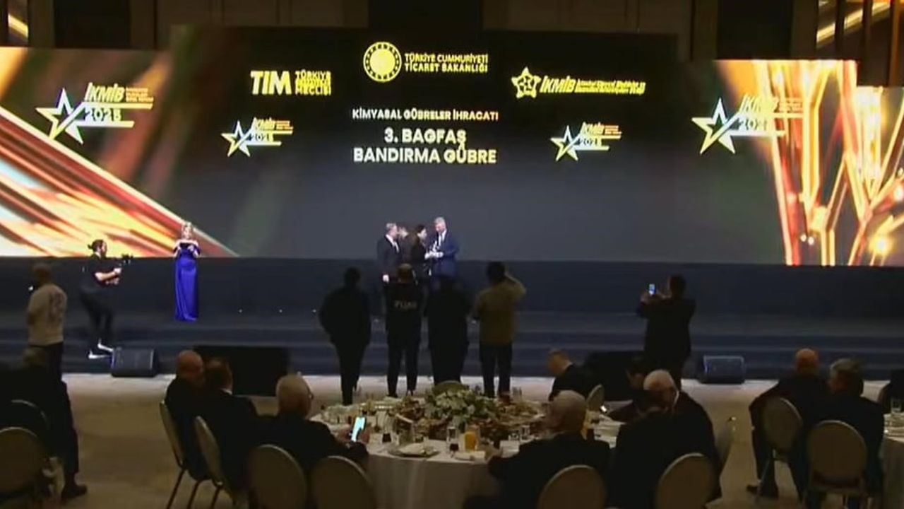 BAGFAŞ, İKMİB 'İhracatın Yıldızları' Töreninde Kimyasal Gübre Kategorisinde Üçüncü Oldu