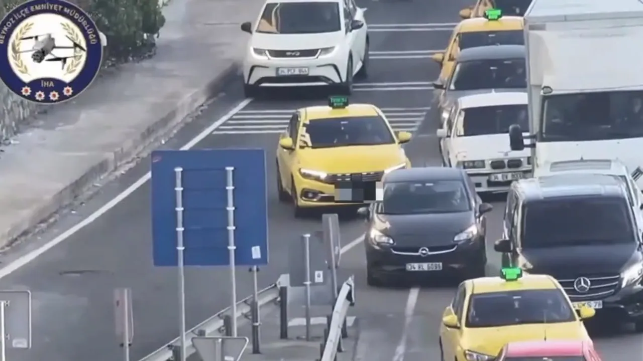 Beykoz'da dron destekli trafik denetimi: 143 bin 442 lira ceza uygulandı