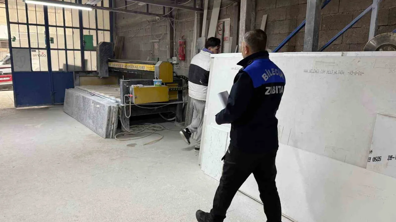 Bilecik Küçük Sanayi Sitesi'nde 9 İşyerinin Ruhsatsız Olduğu Tespit Edildi