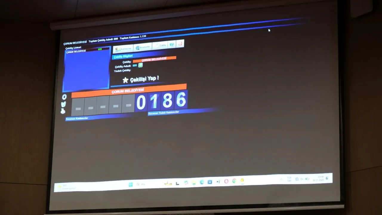 Çorum Belediyesi’nin 2026 Yaz Dönemi Geçici Beden İşçisi Kura Çekimi Tamamlandı