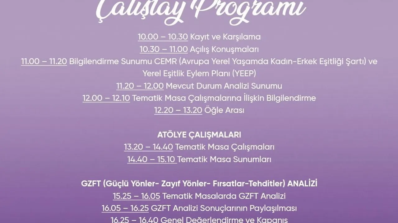 Didim Belediyesi Yerel Eşitlik Eylem Planı Çalıştayı 31 Mart'ta