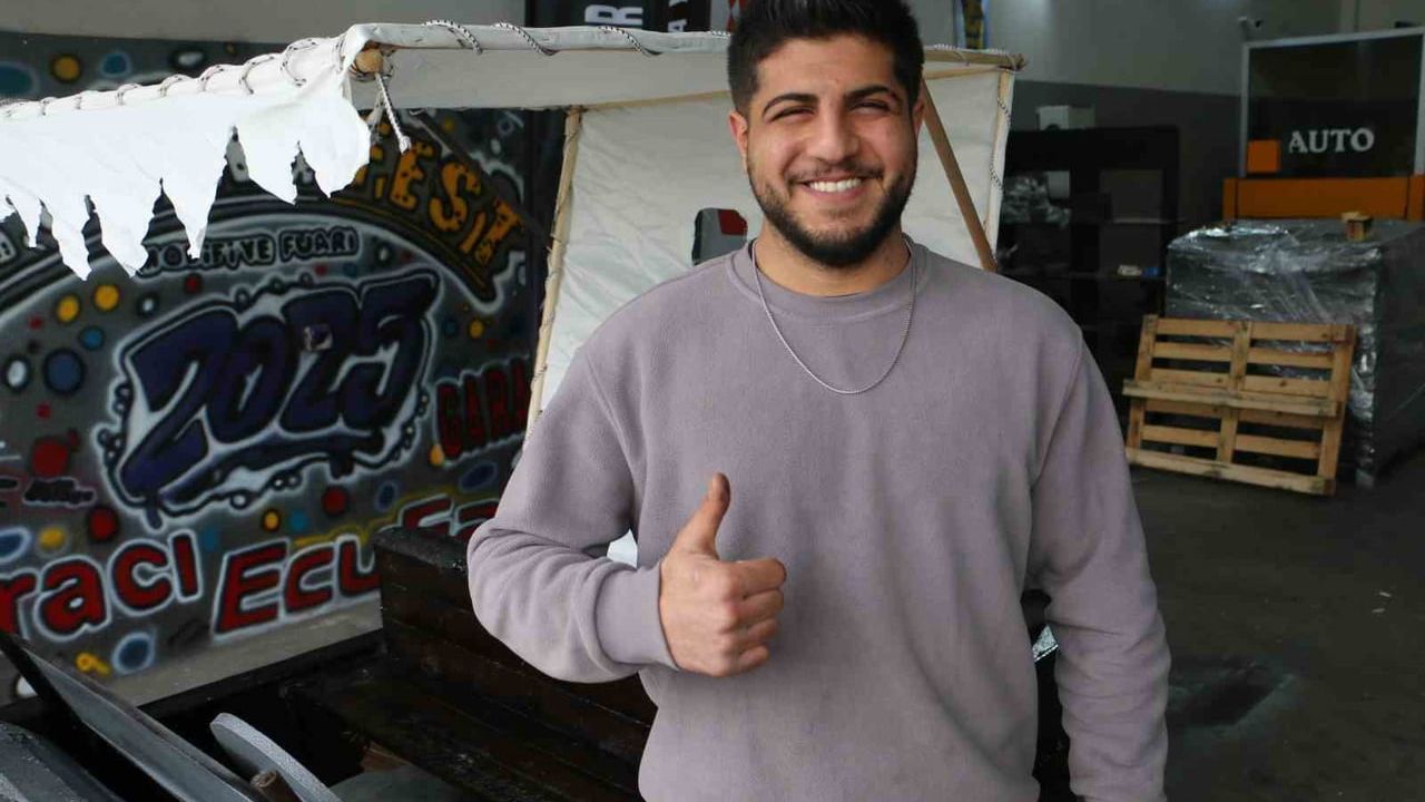 Diyarbakır’da 'Taş Devri' esinli ahşaptan araç: Modifiye tutkunlarından düzenlemelere vurgu