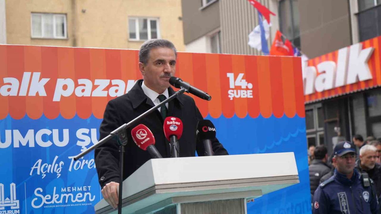 Erzurum’da 14. Halk Pazarı Mumcu Şubesi hizmete girdi