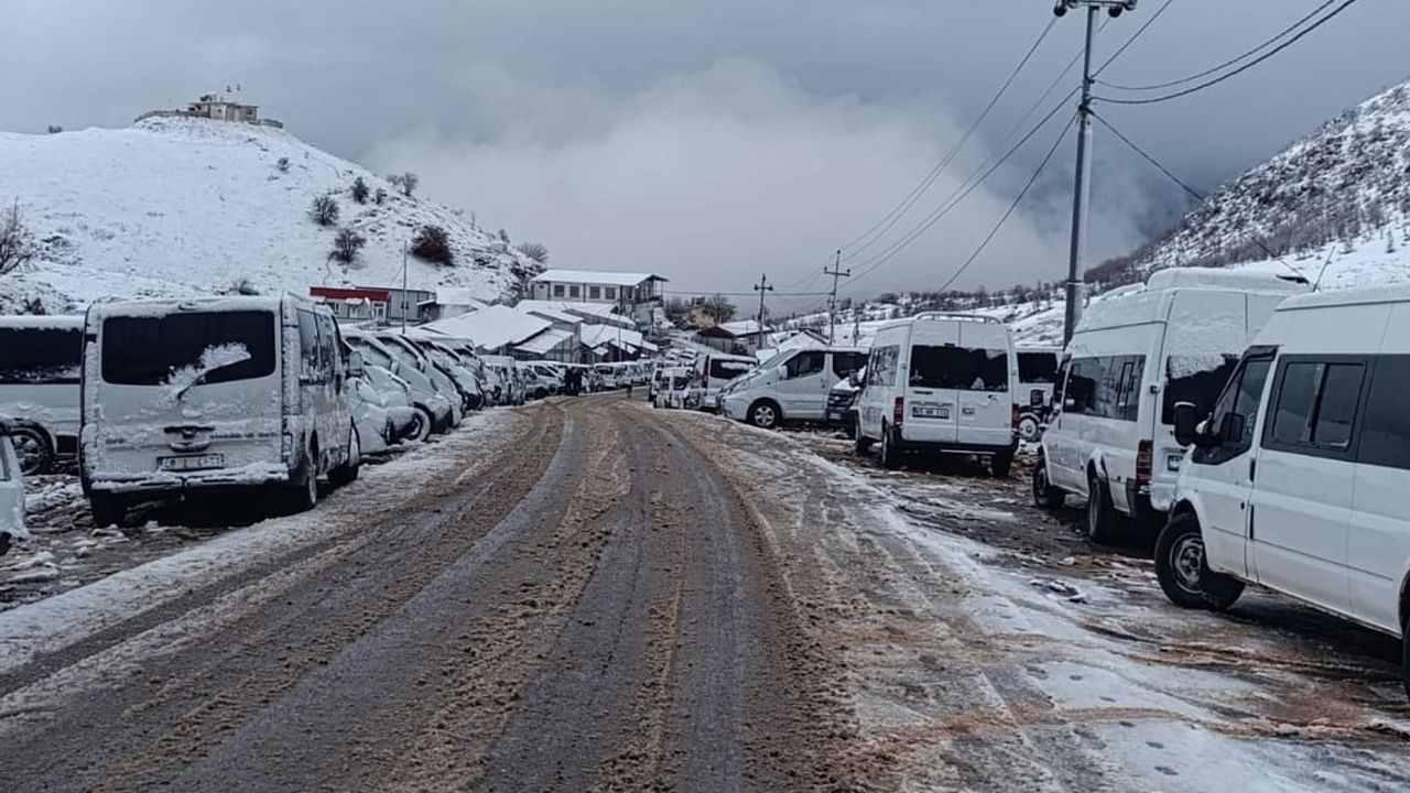Hakkari'de Çukurca Üzümlü Sınır Kapısı'nda sistem arızası nedeniyle araçlar bekletildi