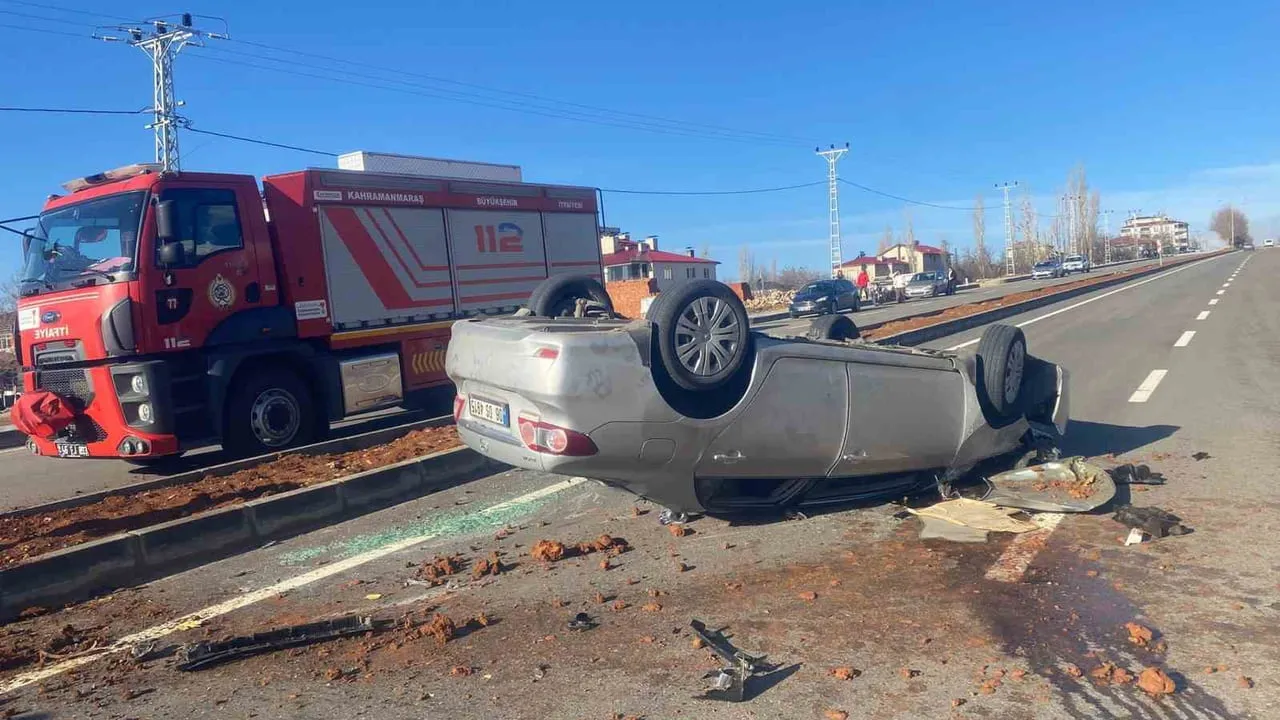 Kahramanmaraş'ta Nurhak yolu üzerinde trafik kazası: 2 yaralı