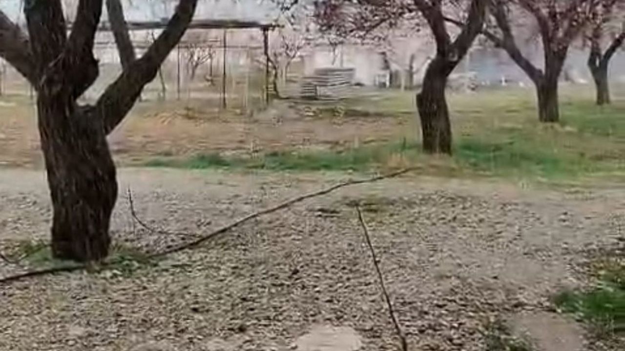 Malatya'da Sağanak Yağış Kırsal Bölgelerde 15 Dakika Süren Doluya Dönüştü