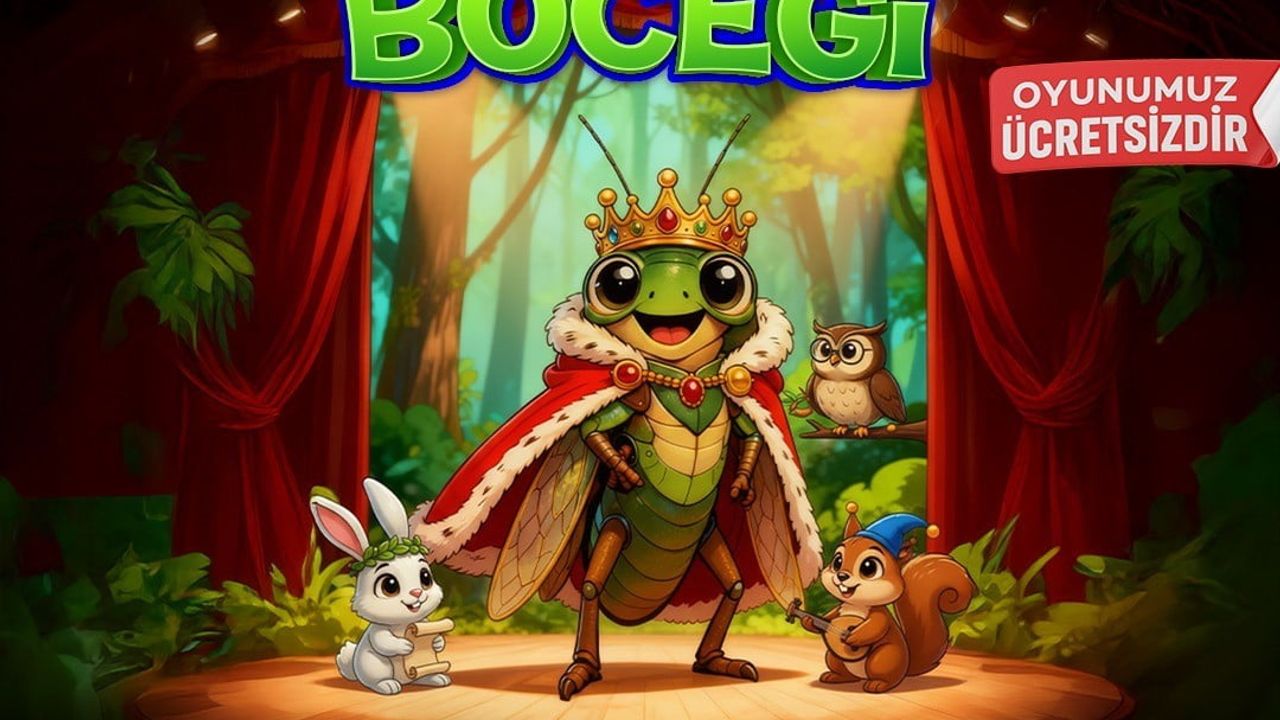 Melikgazi'de çocuk tiyatrosu: Ormanlar Kralı Ağustos Böceği 5 Nisan'da