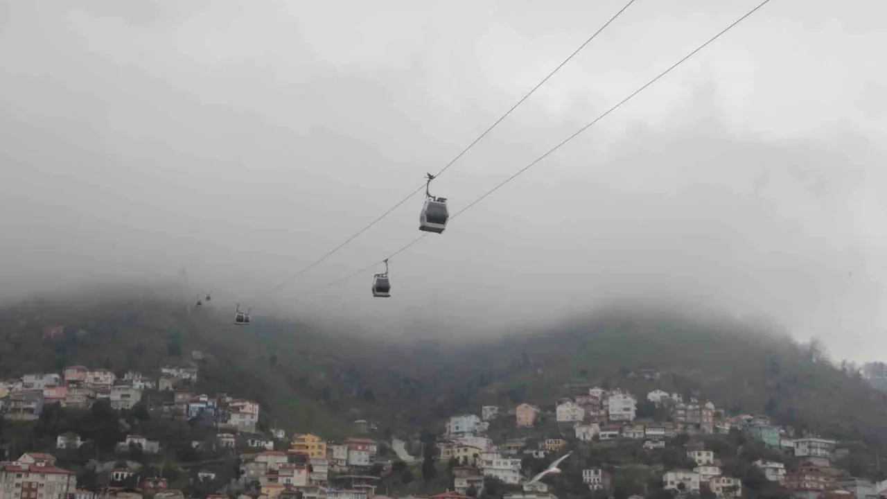 Ordu'da Boztepe'de sis manzarası