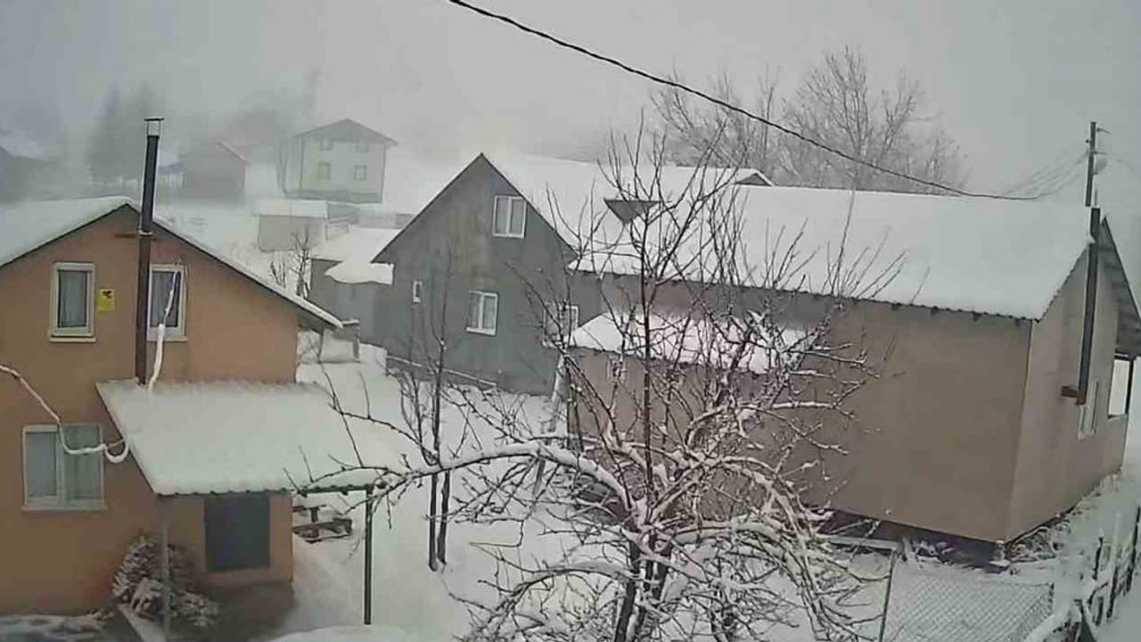 Sakarya Hendek'te 1200 Rakımlı Dikmen Yaylası Karla Kaplandı