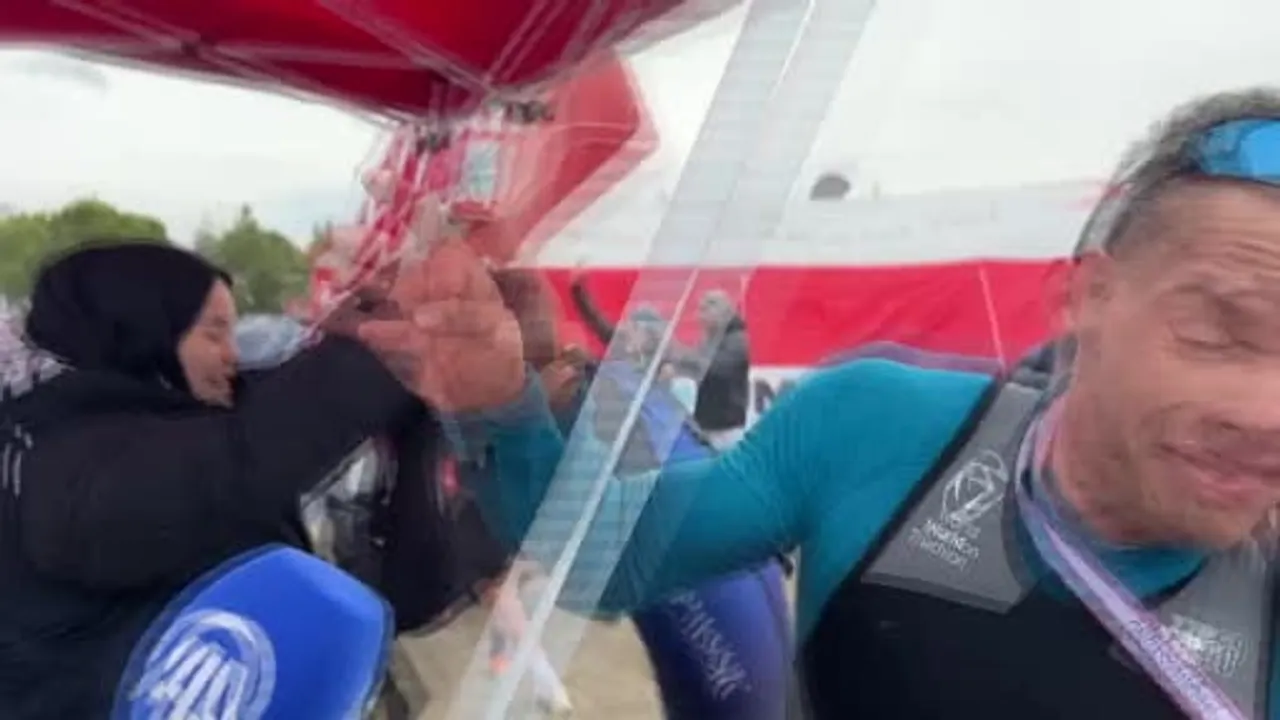 Salda Duatlonu Türkiye Kupası'nda kuvvetli rüzgar organizasyonda aksamalara yol açtı