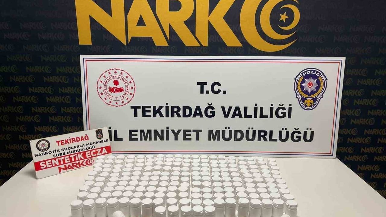 Tekirdağ’da 5 Uyuşturucu Operasyonu: 5 Şüpheli Tutuklandı, 11 bin 521 Sentetik Hap Ele Geçirildi